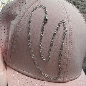 Silver heart chain necklace